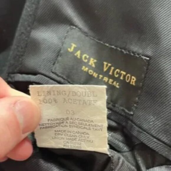 Jack Victor 100% Cashmere Topcoat Overcoat Black Mens 42L Lanificio Fedora Italy - Picture 7 of 9